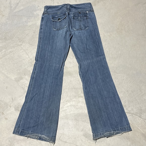 Vintage Abercrombie & Fitch Jeans Women's Y2K 29x32 Blue Medium Wash Flare - Picture 10 of 12